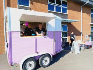 outside popcorn trailer